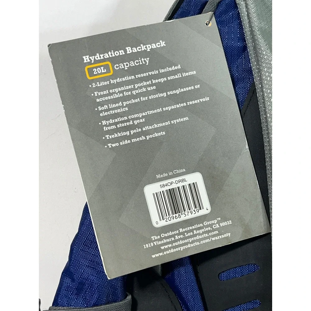 Outdoor Product Hydration Backpack Water‎ Packet Run Hike Refresh MultiColor 20L